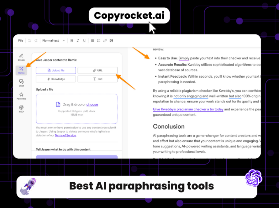 Best AI paraphrasing tools