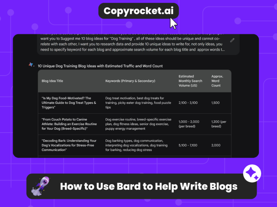 How to Use Bard to Help Write Blogs