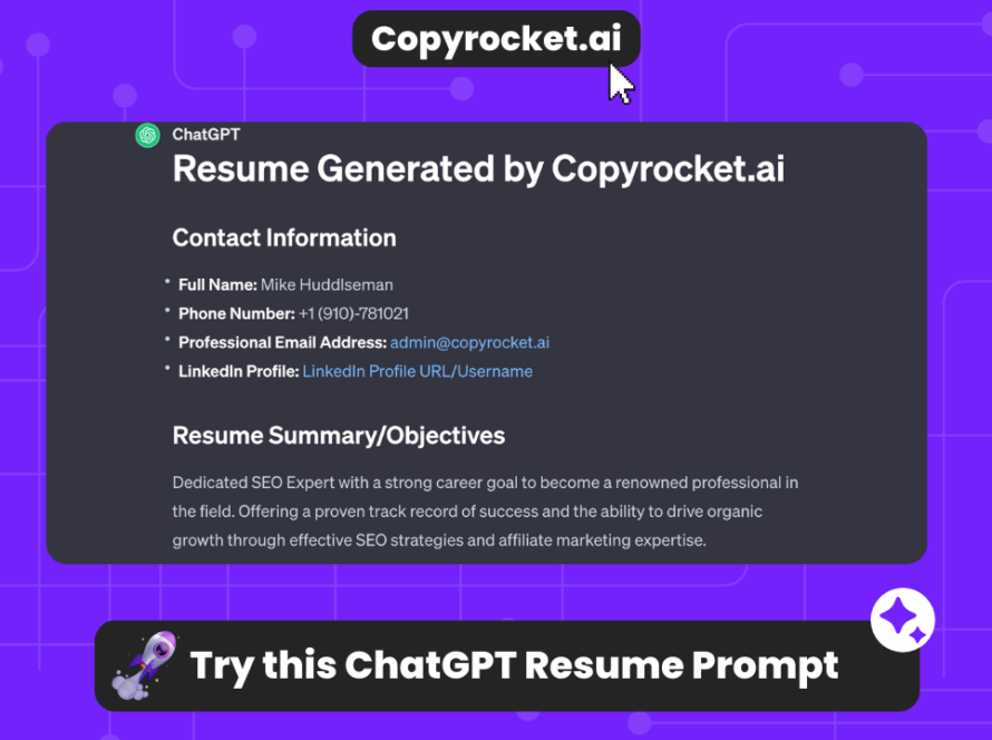 ChatGPT Resume Prompt