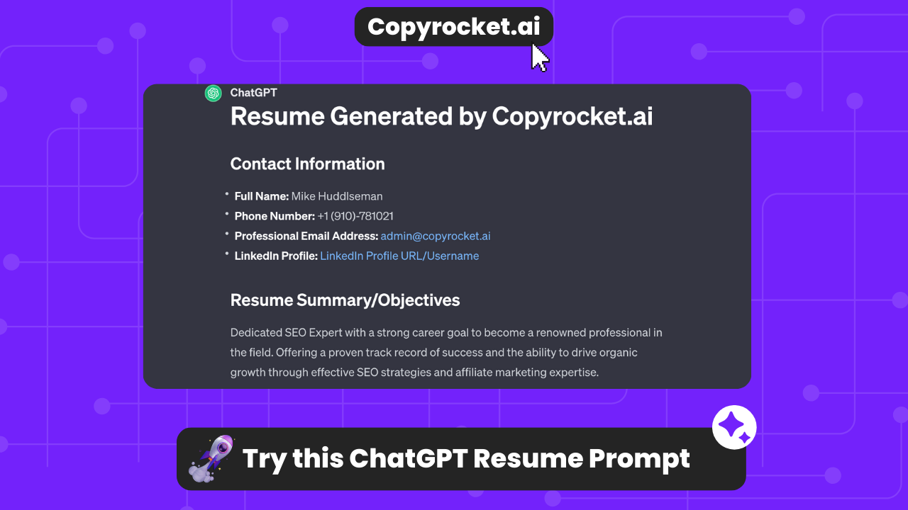 ChatGPT Resume Prompt