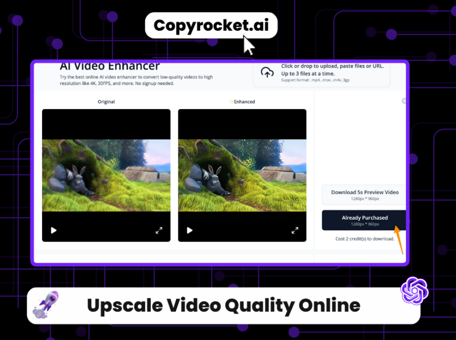 How to Upscale Video Quality Online With AI For Free