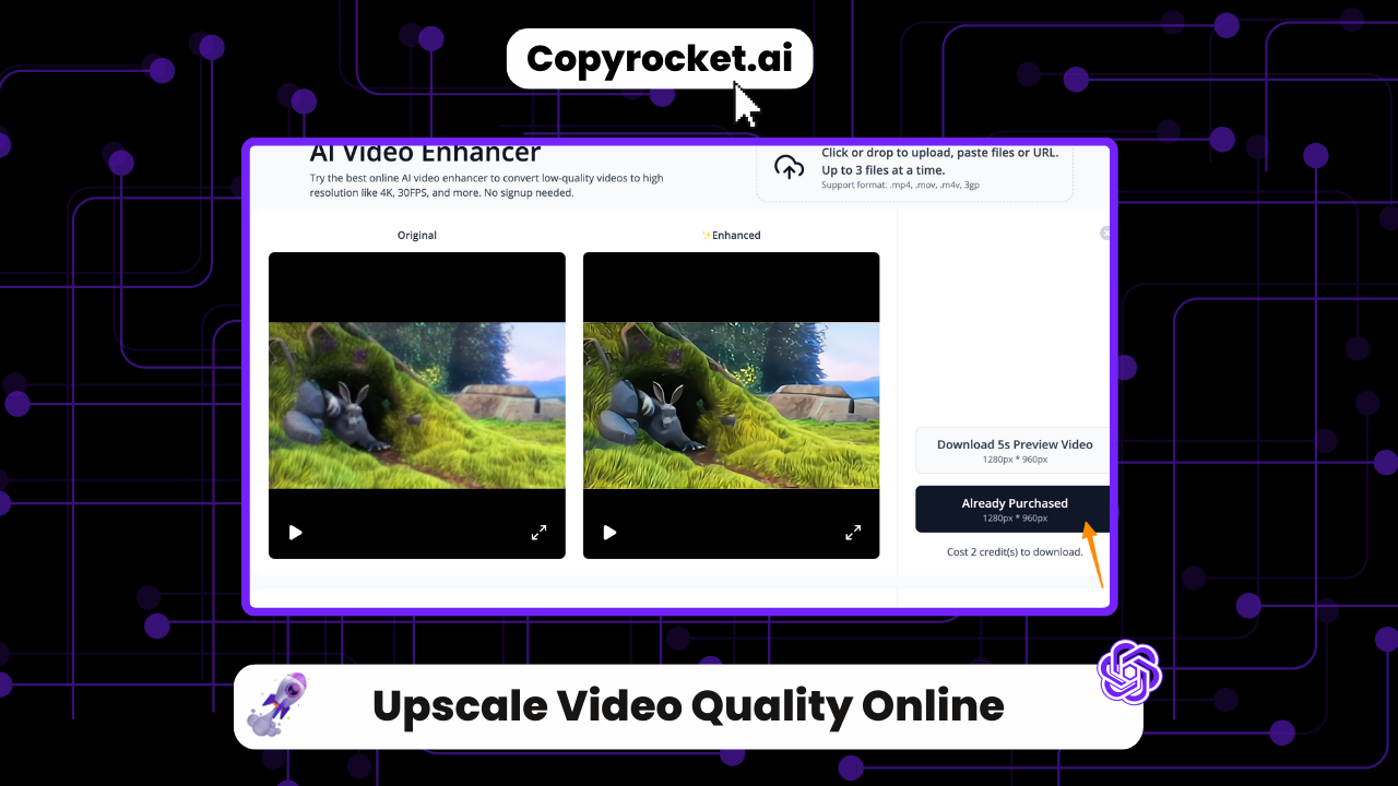 How to Upscale Video Quality Online With AI For Free