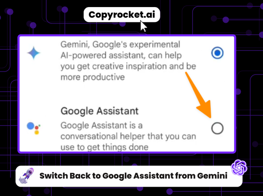 Switch Back to Google Assistant from Gemini