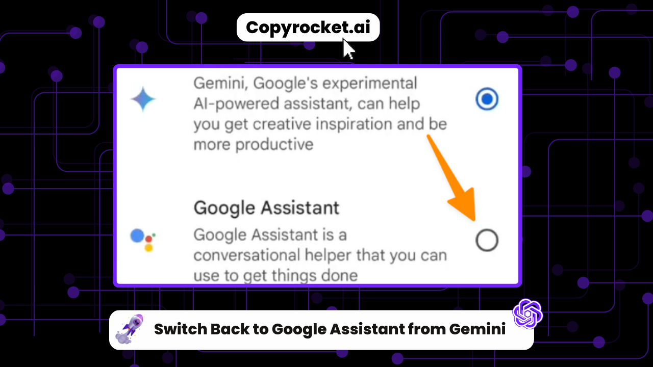 Switch Back to Google Assistant from Gemini
