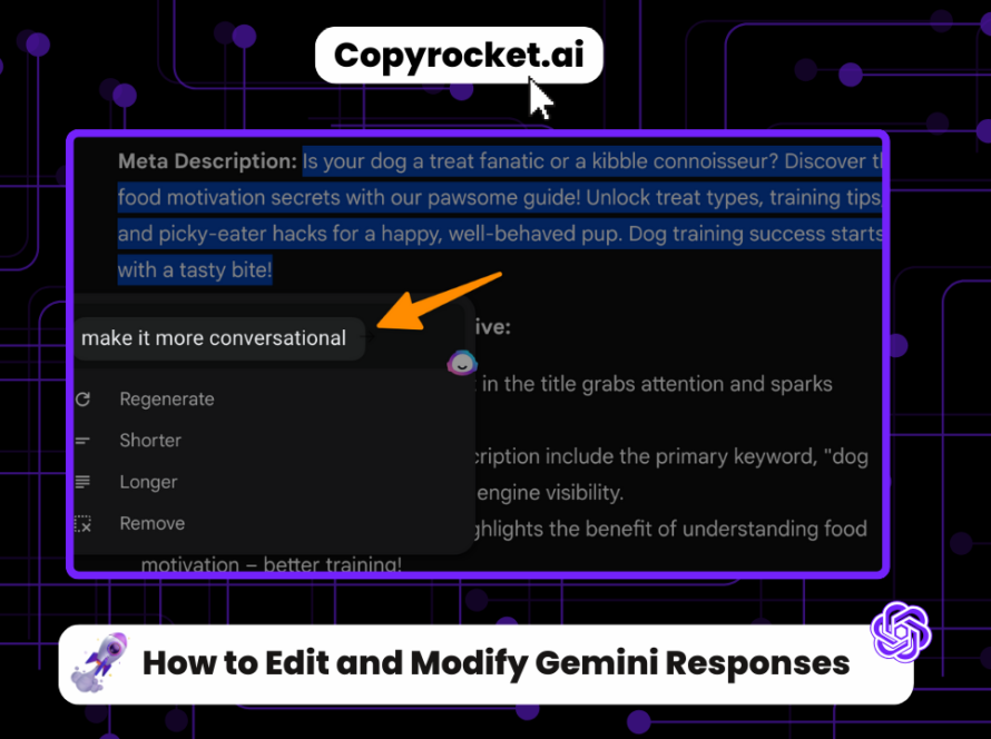 How to Edit and Modify Gemini Responses