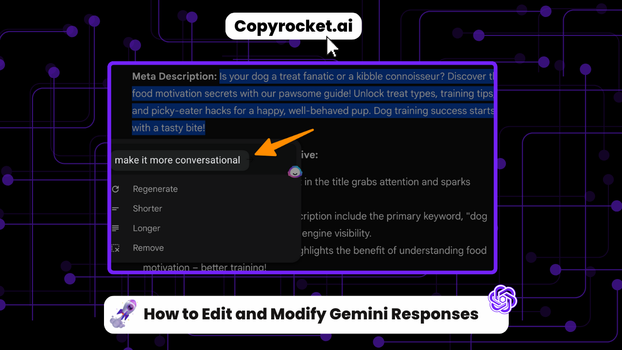 How to Edit and Modify Gemini Responses