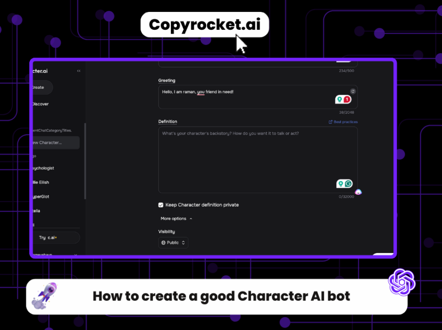 How to create a good Character AI bot
