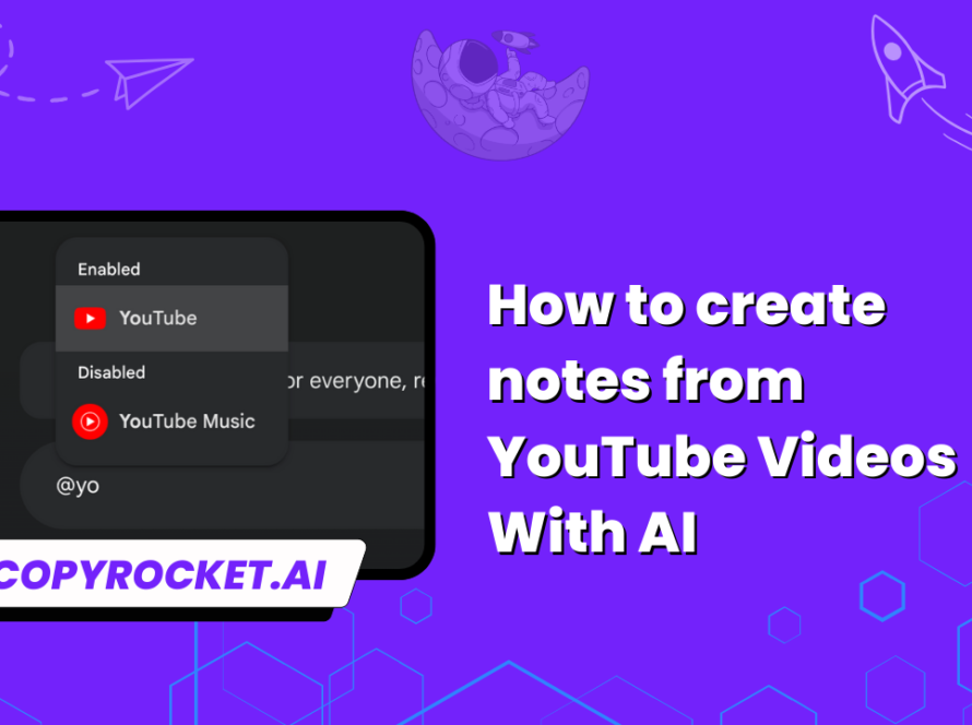 How to create notes from YouTube Videos With AI