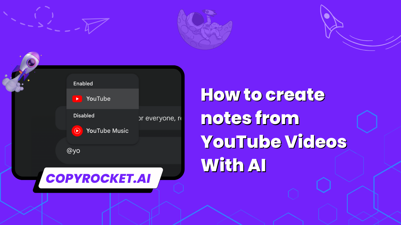 How to create notes from YouTube Videos With AI