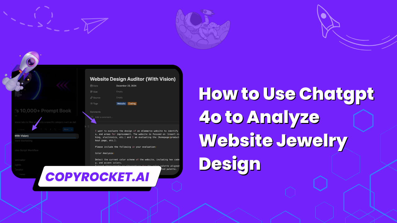 How to Use Chatgpt 4o to Analyze Website Jewelry Design