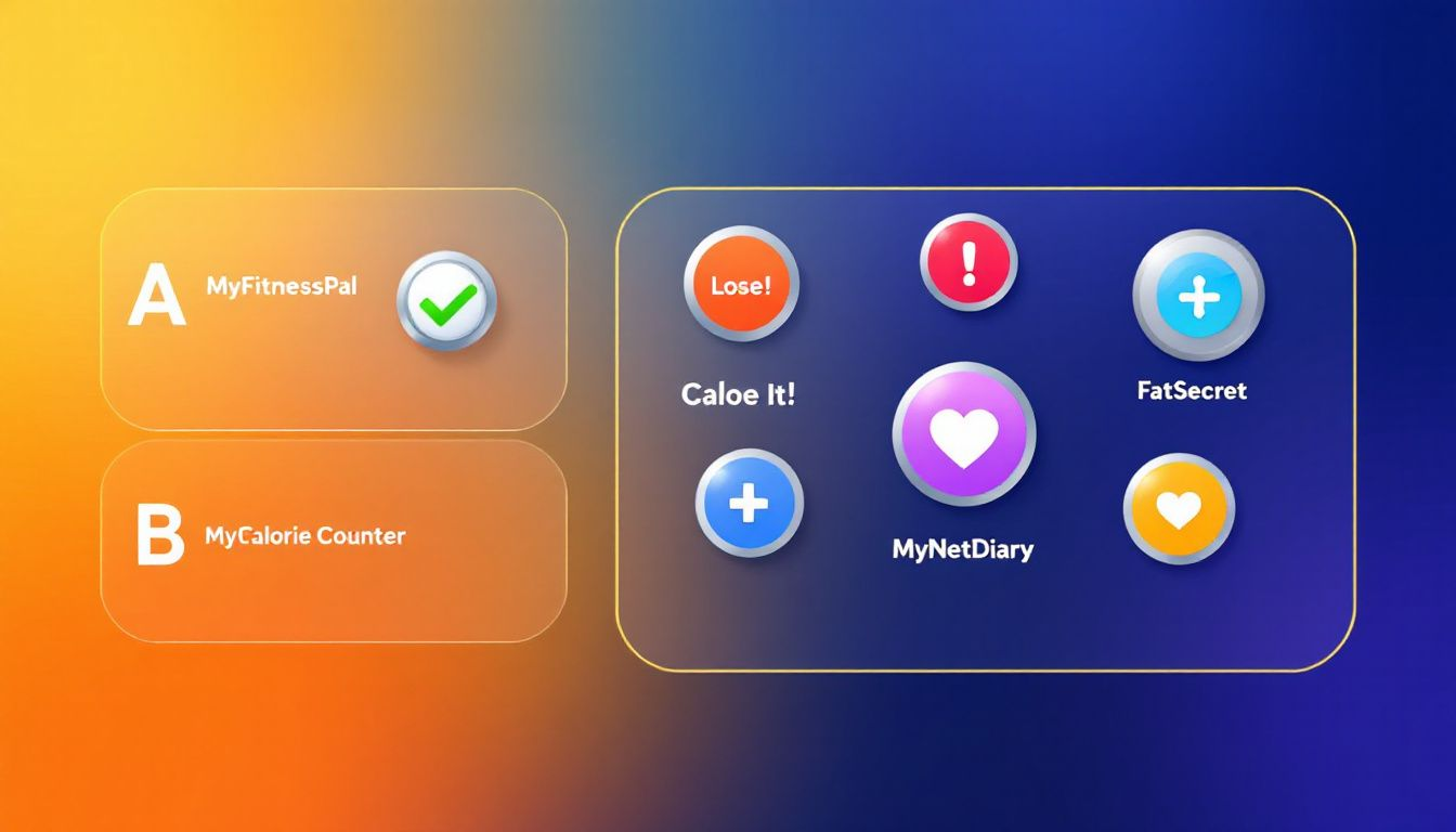 A comparison chart of popular AI calorie counter apps on Android.